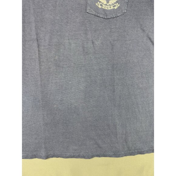 Vintage 90's UCLA University Of California Pocket Shirt Single Stitch Faded Navy - Picture 7 of 13